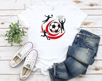 Customizable Team Sports T-Shirt: Football, Soccer, Cup - 100% Cotton