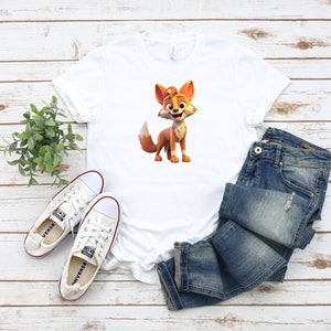 T-shirt volpe, t-shirt amante degli animali, amante della volpe, animale del bosco