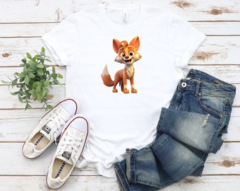 Fuchs T-Shirt: Tierliebhaber 100% Baumwolle T-Shirt