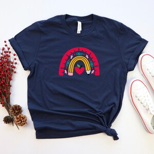 Teacher Shirt, Rainbow Tshirt, Teach Love Inspire Shirt, Teacher Appreciation Shirt, Inspirational Teacher Shirts