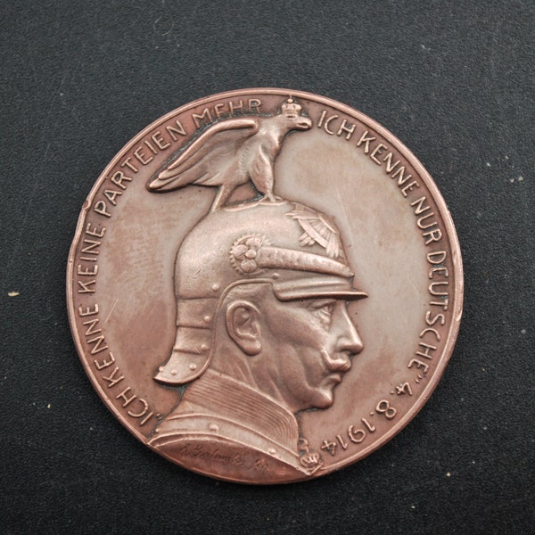 Silbermedaille, Thronrede Kaiser Wilhelm II z. Beginn d. Weltkrieges, Galambos