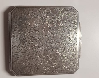 Antike Jugendstil Puderdose, 800er Silber, 86 Gramm