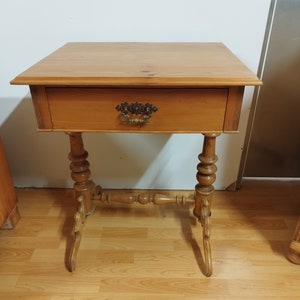 Gründerzeit sewing table, game table, side table, very good original condition