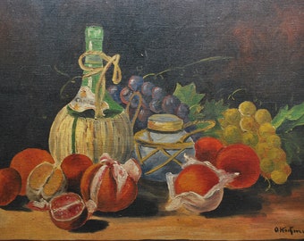Oil painting, still life, signed, dated 1926, oil on canvas