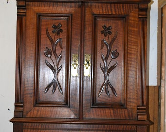 Antiker Jugendstil Modellschrank, Hängeschrank, antikes Gesellenprüfstück,