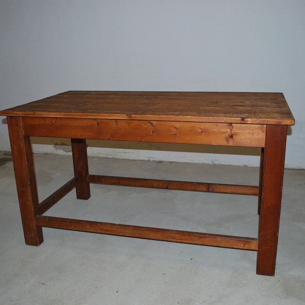 Antiker Massivholz-Tisch, Ladentisch, Arbeitstisch, Werktisch, Lieferung möglich