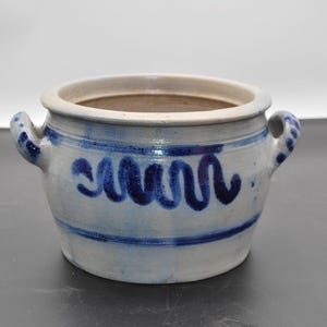 Antikt Westerwald-kärl i stengods, isterkruka, växtkruka, nr 66