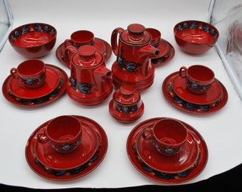 23-part coffee and tea service for 6 people by fine ceramics Winterling