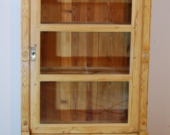 Gründerzeit Vitrine, Bücherschrank, Glasvitrine, Wohnfertig, Lieferung möglich