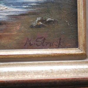 Antiguo óleo sobre lienzo, firmado, M. Struck, enmarcado imagen 3