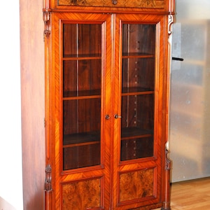Antike Vitrine, Bücherschrank, Bücherregal, Aktenschrank, 19. Jahrhundert