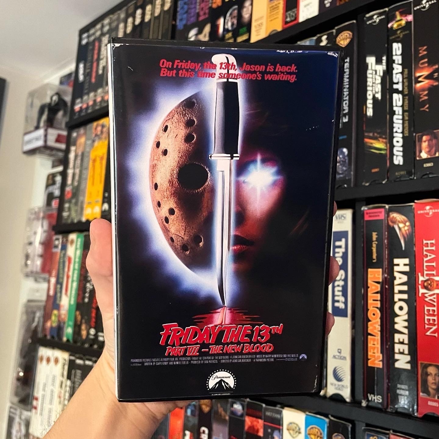 Friday the 13th Part 7 the New Blood (1988) Vhs Display