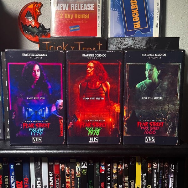Fear Street Trilogy Custom VHS Display Cases (NO TAPES)