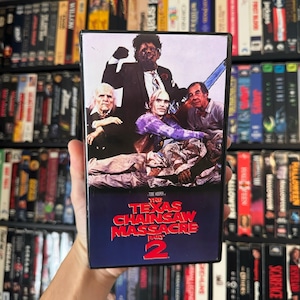 Texas Chainsaw Massacre 2 (1986) Custom VHS Display/Replacement Case (NO TAPE)