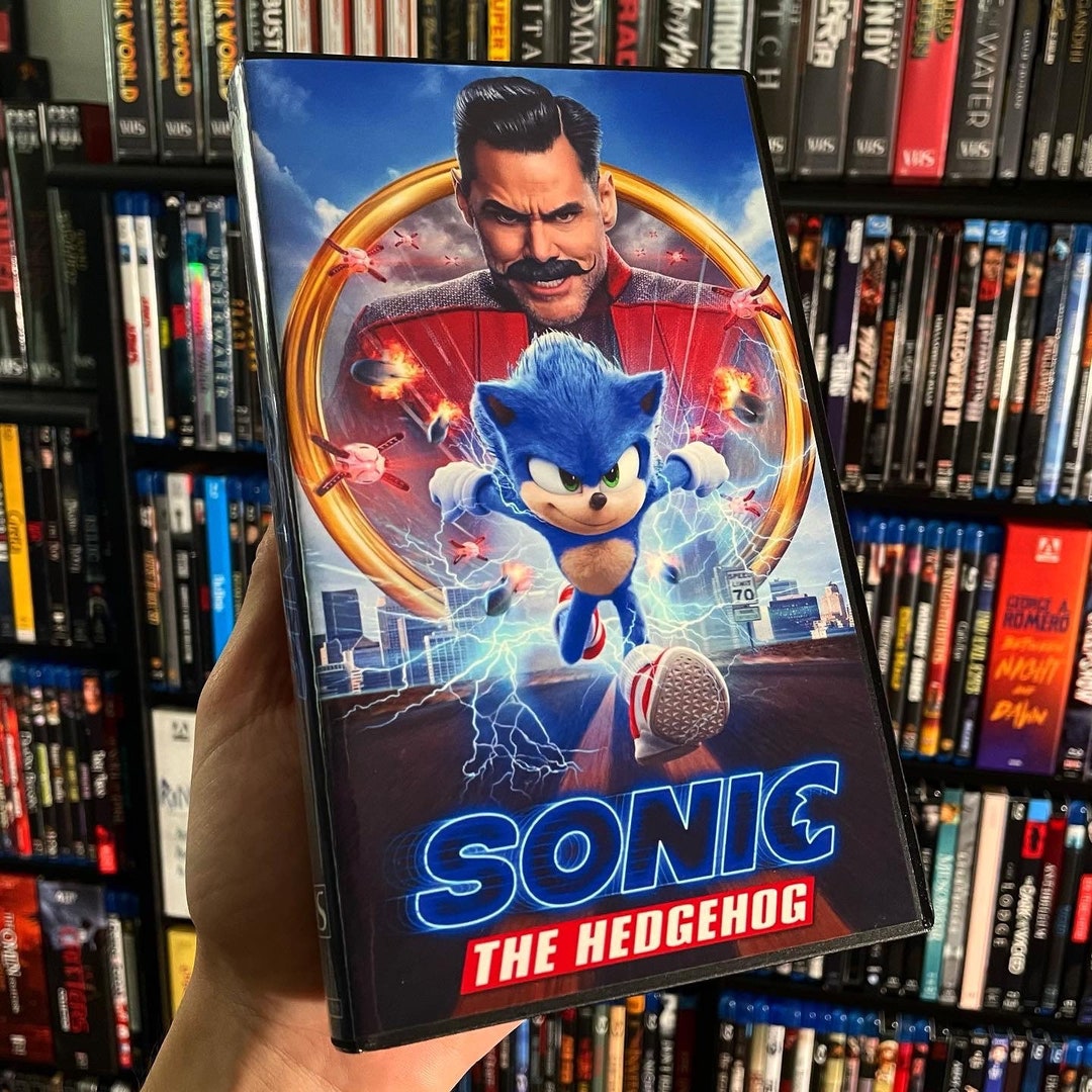 Sonic the Hedgehog 2020 Custom VHS Display Case NO TAPE 