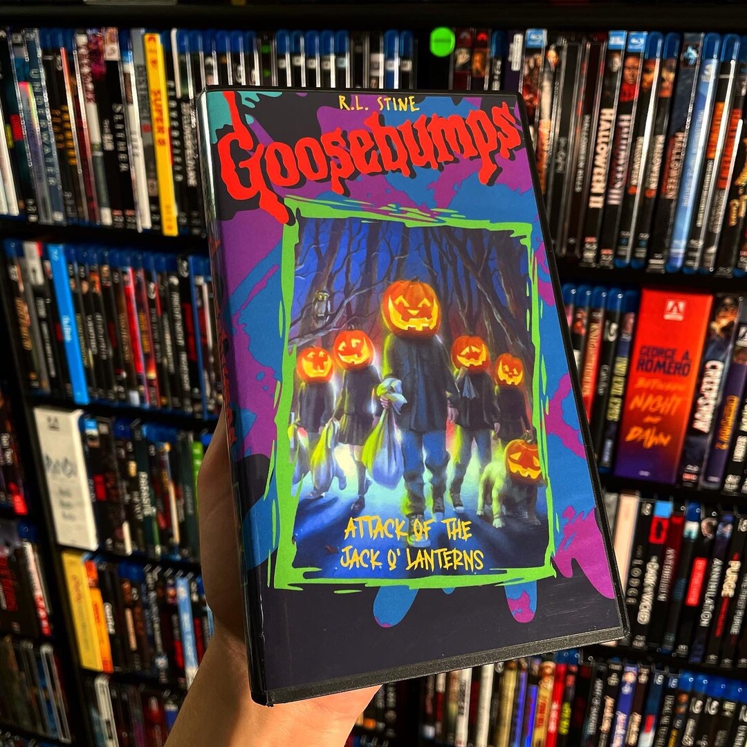 Goosebumps Attack of the Jack O Lantern Custom VHS Display Case NO TAPE