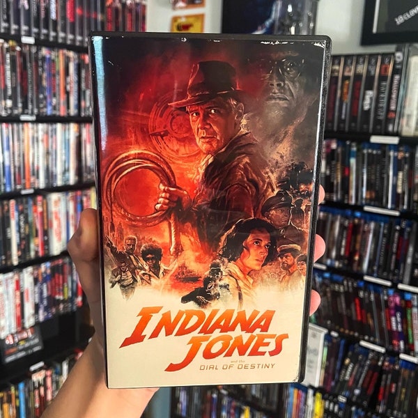 Indiana Jones And The Dial Of Destiny (2023) Custom VHS Vitrine (NO TAPE)