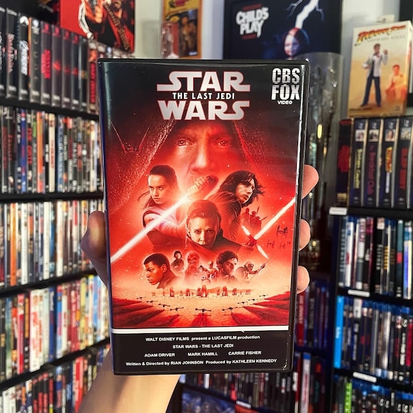 Star Wars The Last Jedi (2017) Custom VHS Display Case (NO TAPE)