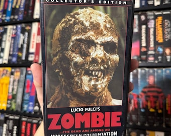 Zombie (1979) Custodia di ricambio/espositore VHS personalizzato (SENZA NASTRO)
