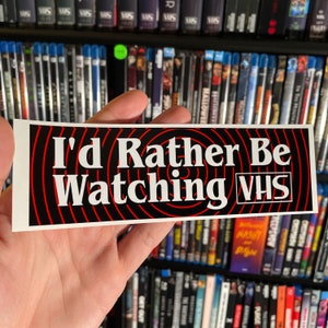 Preferirei guardare VHS Adesivo per paraurti in vinile V2