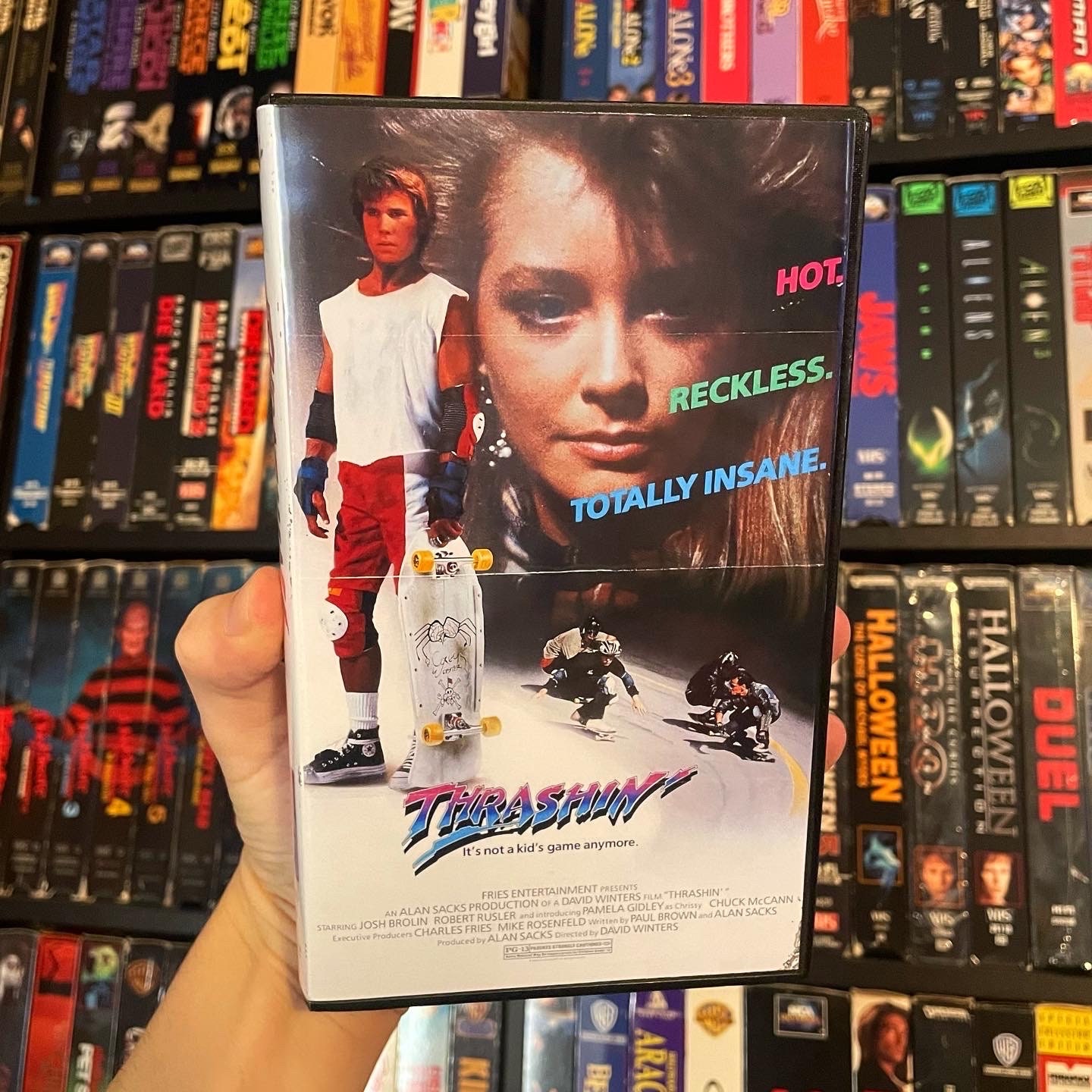 Thrashin' (1986) Custom VHS Display/replacement Case (NO