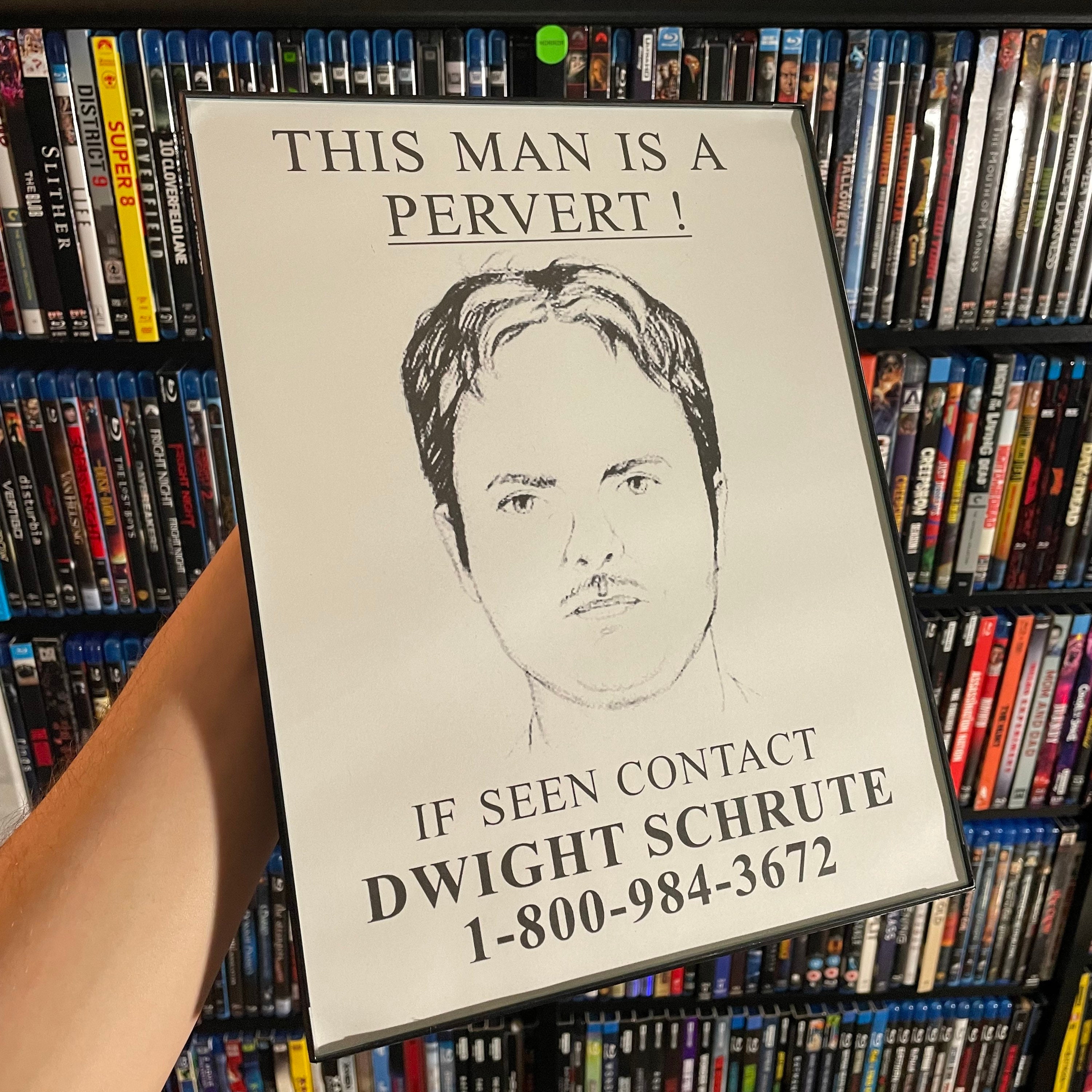 This Man is A Pervert Dwight the Office Art Print FRAME NOT INCLUDED - Etsy