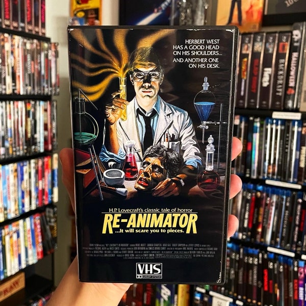 Reanimator (1985) Aangepaste VHS-display/vervangende behuizing (GEEN TAPE)