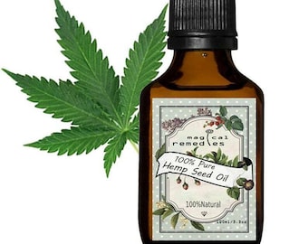 100% Pure Hemp Seed Oil (organic, cold pressed, unrefined).