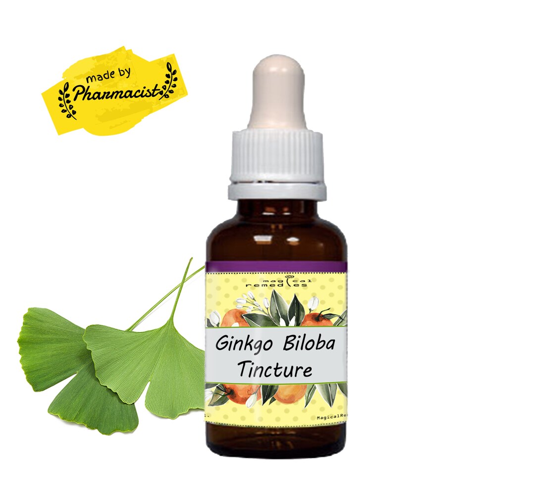 Ginkgo Biloba Herbal Tincture, Gingko Biloba, Organic, Tincture