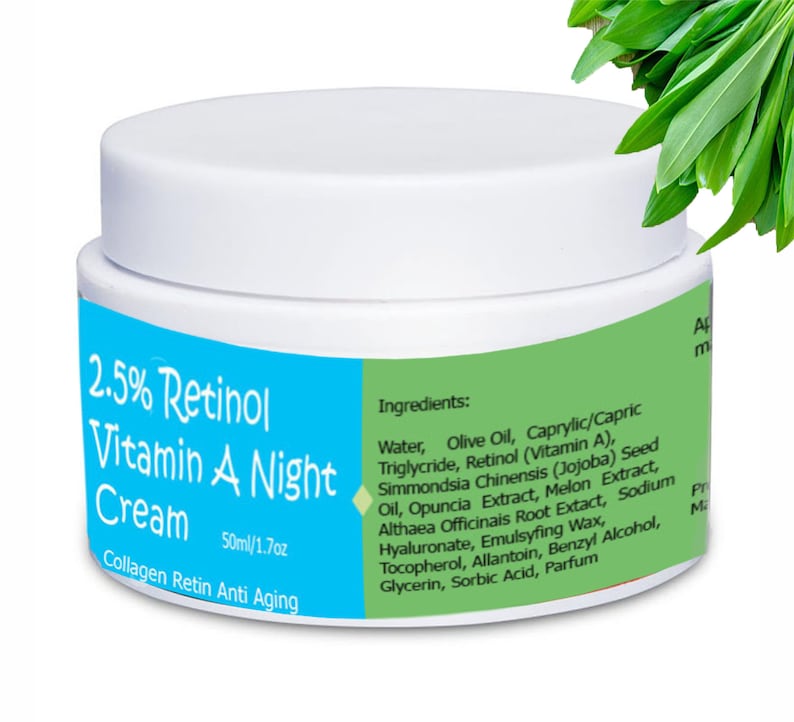 Vegan Retinol Night Cream for Women and Men. Retinol Face Etsy