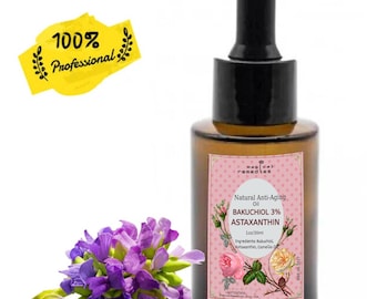 3% Bakuchiol + Astaxanthin in   Bio-Camellia  Oil. Natural , Vegan , Anti aging oil.