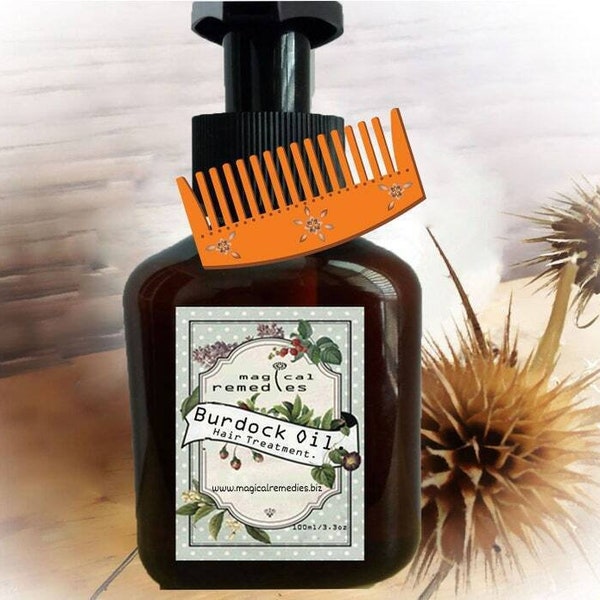 Burdock Oil For Hair And Scalp Treatments .Hair Growth Oil.Repair Oil for the Hair.