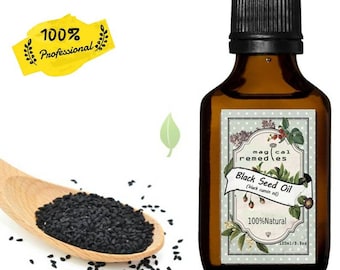 Aceite de Semilla Negra - Aceite Virgen Orgánico Sin Filtrar Prensado en Frío-Nigella Sativa- Aceite de Semilla Negra