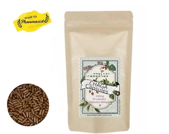 Chaga Pilz 500 mg Saubere natürliche Chaga-Pilz-Ergänzung Hochpotente Stärker-Chaga-Pulver-Vegan-Kapseln