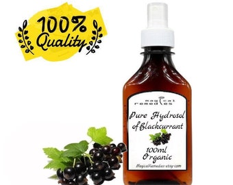 100% biologisches reines schwarzes Johannisbeer-Hydrosol (Hydrolat) Blumenwasser, Pflanzentherapie. Bio, Ecozert.