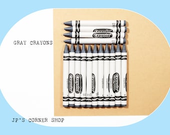 Gray Crayons - 45 crayons - Crayola Crayons - Bulk Crayons - refill - classroom - coloring - crayon