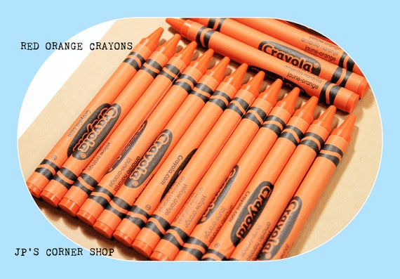 Red Orange Crayons 45 Crayons Crayola Crayons Bulk Crayons Refill Classroom  Crayon Coloring 