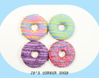 2 Donut crayons - handmade party favor