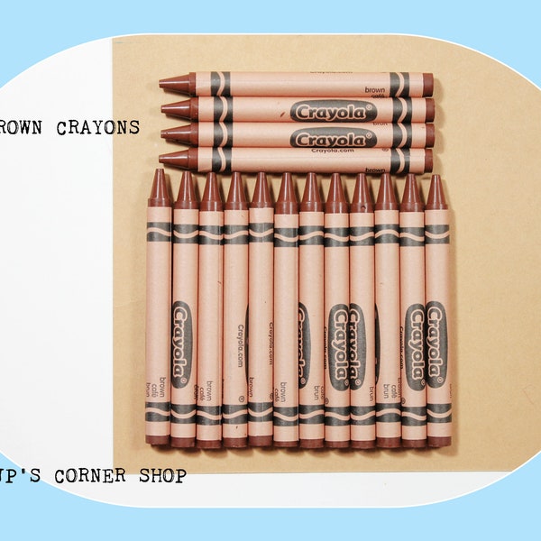 Brown Crayons - 45 crayons - Crayola Crayons - Bulk Crayons - refill - classroom - coloring - crayon