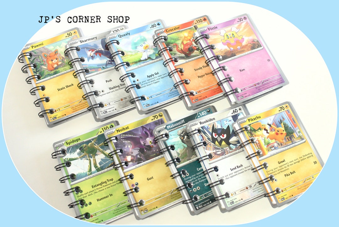 20 Pokemon Upcycled Notebook - SILVER BORDER - 45 Blank White Sheets ...