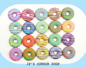 10 Donut crayons - handmade party favor