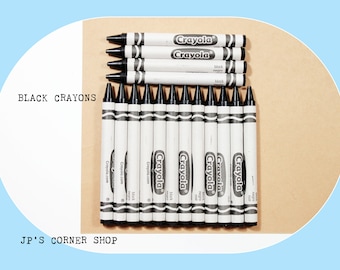 Black Crayons - 45 crayons - Crayola Crayons - Bulk Crayons - refill - classroom - coloring - crayon