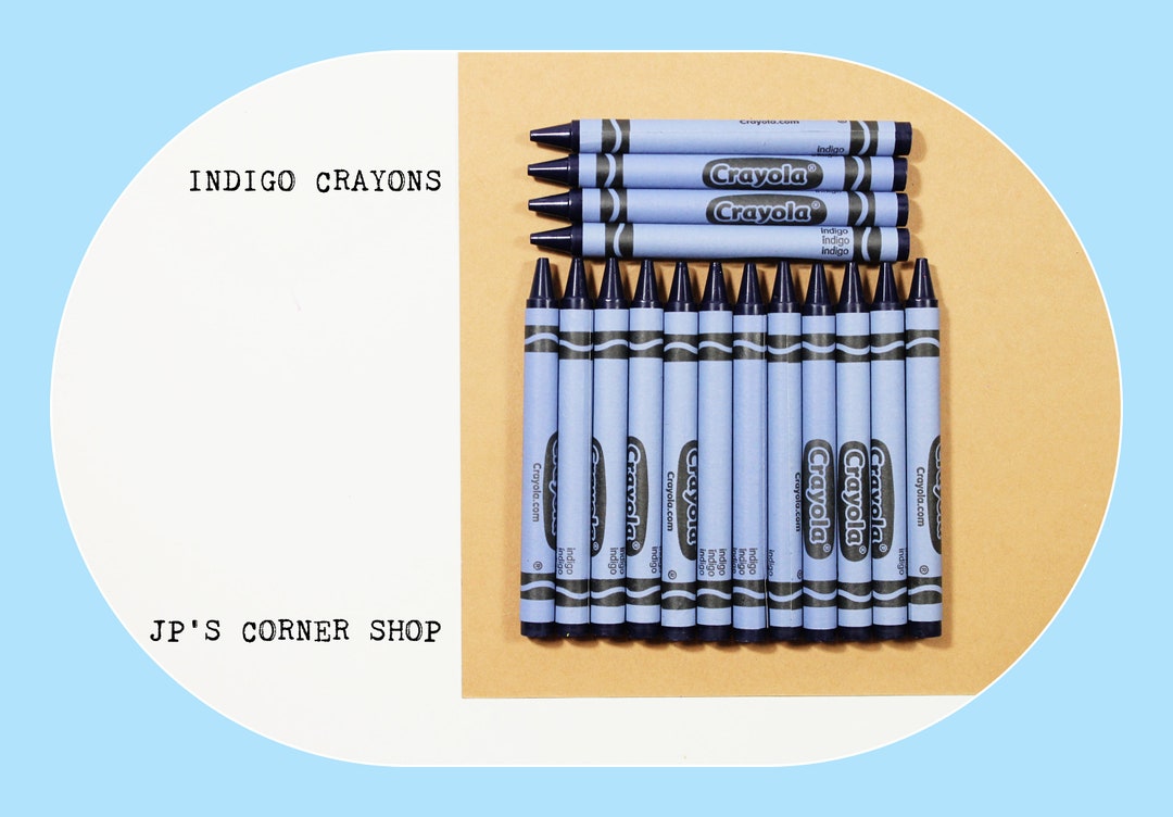 Indigo Crayons 45 Crayons Crayola Crayons Bulk Crayons Etsy