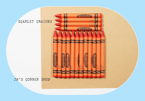 Scarlet Crayons - 45 crayons - Crayola Crayons - Bulk Crayons - Refill -  classroom - coloring - crayon