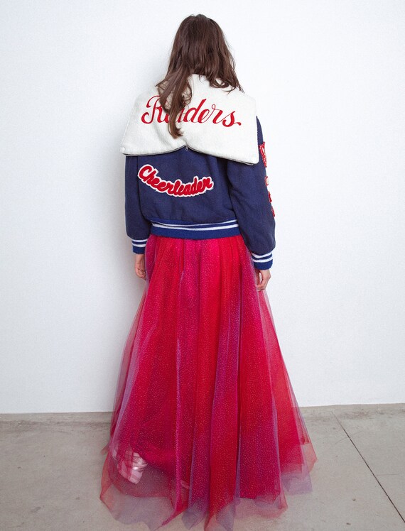 60s Cheerleader Bomber Jacket Navy / Red 68 Gem