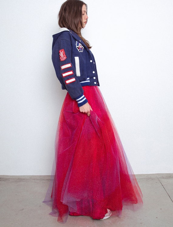 60s Cheerleader Bomber Jacket Navy / Red 68 Gem