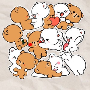 Cute bears sticker set