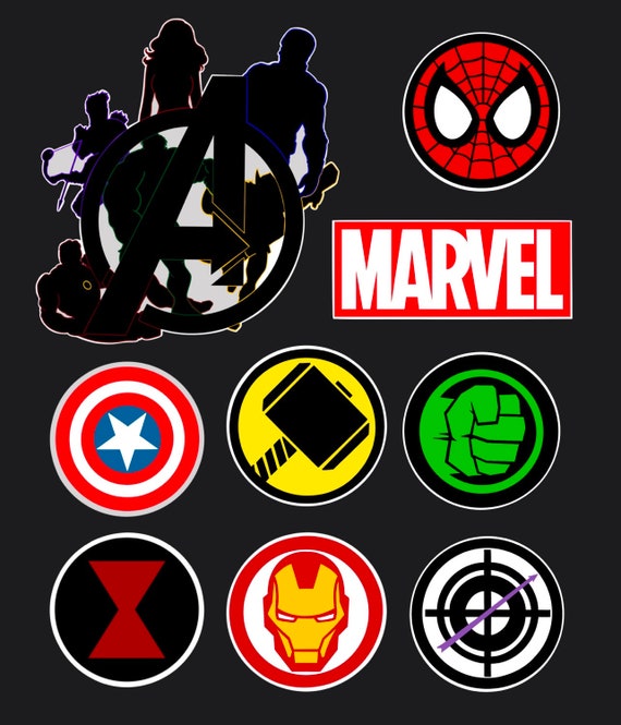 Superhero Marvel Sticker Set of 15 