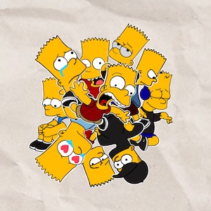 May include: A group of yellow cartoon characters with different expressions. Some are wearing clothes, while others are not. The characters are arranged in a pile, with some overlapping.