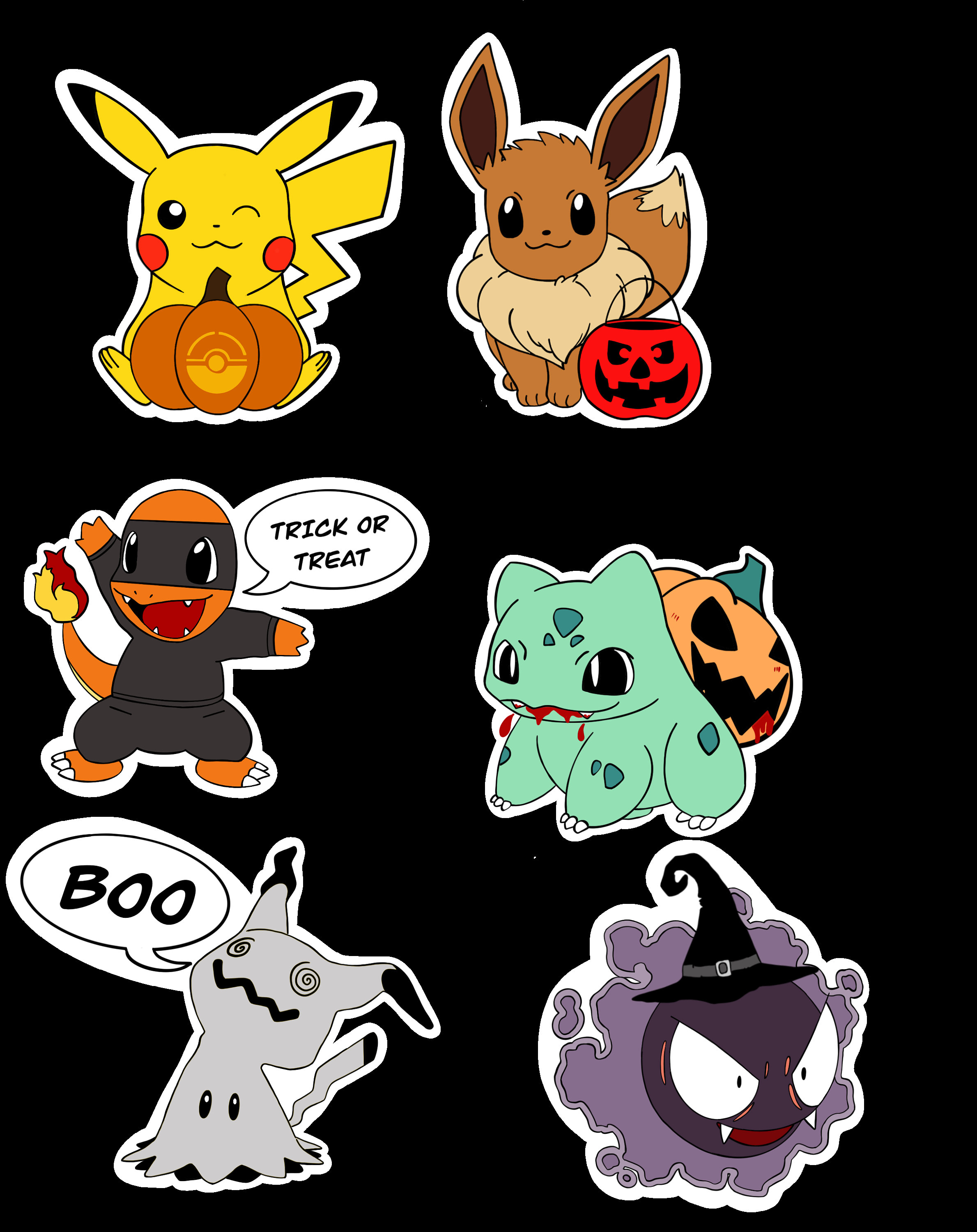 Pantomime Stickers Halloween Sticker Series Set! - Etsy